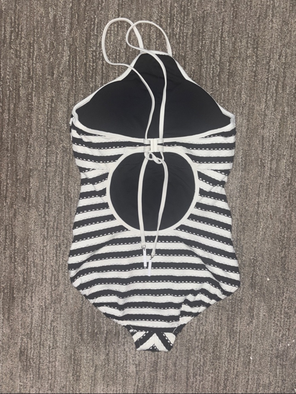Seafolly Black and White Striped One-Piece Swimsuit - Picture 2 of 5